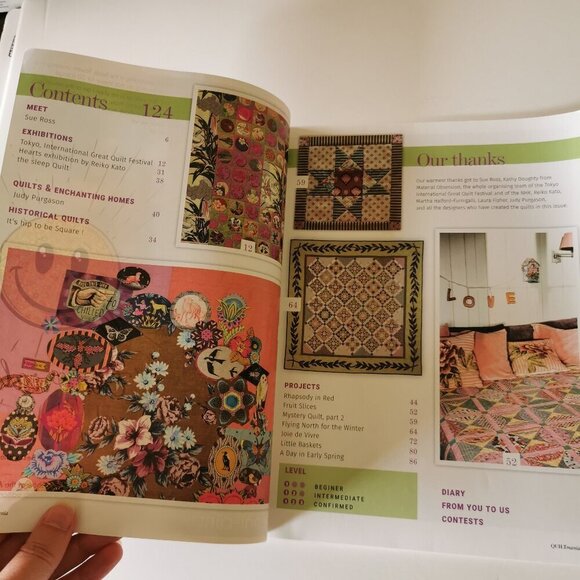Quiltmania Magazine Quilt #124 Issue 2018 Crafts Quilting Patterns Patchwork - Picture 3 of 6